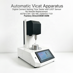 Appareil Vicat automatique numérique pour tester le temps de prise du ciment avec capteur LVDT - Sans remplacement d'aiguille ASTM C191 / EN 196 - Product Image 1