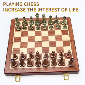 Trò Chơi Xếp Hình Cổ Điển Trong Nhà Sang Trọng Trò Chơi Cờ Bàn Cờ Vua Bằng Đồng Vàng Bạc Chất Lượng Cao Thời Trung Cổ - Product Image 5