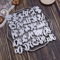 Taglio metallo fai da te scrapbooking Album in rilievo carta invito decorazione alfabeto maiuscolo Scrapbook Craft taglio muore