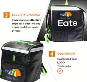 Sac de livraison isotherme imperméable Uber 2026 pour plats à emporter, sac à pizza en PVC 500D, sac à dos Uber - Product Image 2