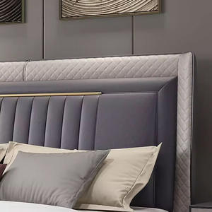 Leather Platform Luxury Bed Frame With Storage <strong>Cama</strong> Individuales <strong>De</strong> Nias Single Double King Size Bedroom Furniture Set for Adult - Product Image 5