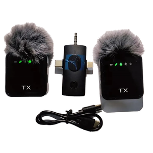 F11 F15 Dynamic Wireless Lapel Microphone 3-in-1 Hands-Free <strong>Reporting</strong> Omni-Directional for Mobile Phone Interviews <strong>Street</strong> - Product Image 1