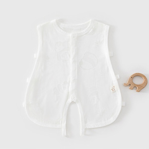 Gilet sans manches pour bébé, fin, respirant, unisexe, hauts d'été avec étiquette - Product Image 1