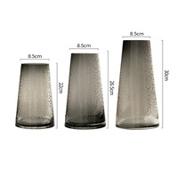 Vase de luxe en métal doré de style européen, vase en verre de décoration de mariage pour la maison