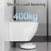 Cuvette de toilette en céramique à suspendre au mur, deux pièces, ensemble de cuvette d'eau en céramique, salle de bain, toilette suspendue au mur avec réservoir