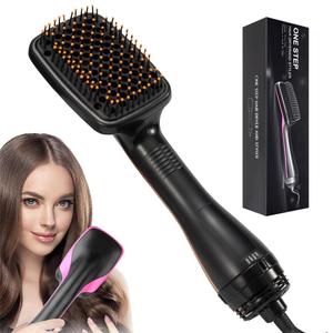 Brosse lissante multifonctionnelle 3-en-1 1000W anti-statique avec poils en nylon professionnels 0728 - Product Image 2