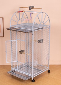 Grande cage d'élevage d'oiseaux intégrée et renforcée, anti-morsure, <span class=keywords><strong>volière</strong></span> en métal de luxe avec fil métallique solide, perroquets, emballage en boîte - Product Image 6