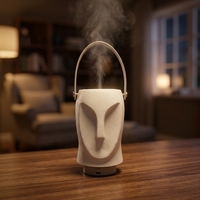 Nouveau diffuseur d'arômes d'huiles essentielles en résine, pulvérisation automatique intelligente, atomisation sans fil, 2000 mAh, lumière chaude, machine d'aromathérapie