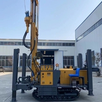 Machine de forage de puits d'eau souterrains à moteur diesel, profondeur 180m, diamètre 140-254mm