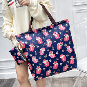 Bolsa de compras de tela Oxford impermeable, bolsa de mano plegable de gran capacidad, ecológica, para uso en supermercados - Product Image 3