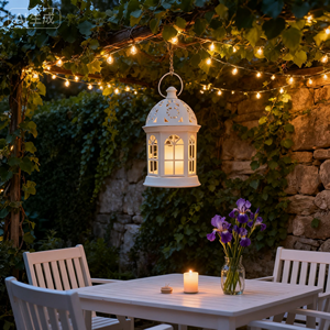 Moroccan <strong>Style</strong> Cutout <strong>Lantern</strong> Decorative Metal Hanging <strong>Lantern</strong> for Home Outdoor Wedding LED Candle Holder <strong>Lantern</strong> - Product Image 2