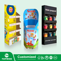 Étagère de présentation de biscuits pour supermarché, présentoirs en carton pour biscuits et chocolats
