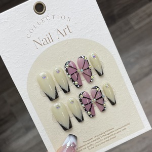 Usine <span class=keywords><strong>pas</strong></span> <span class=keywords><strong>cher</strong></span> en gros court mi-longueur nail art fait à la main acrylique réutilisable diamant brillant avec <span class=keywords><strong>gel</strong></span> <span class=keywords><strong>Faux</strong></span> <span class=keywords><strong>ongles</strong></span> artificiels - Product Image 4