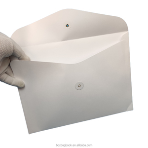 מעטפה למסמכים/רשימות משלוח מנייר קראפט קשיח בצבע לבן-חום בהתאמה אישית מדונגגוואן, עם סגירת כפתור ועינית לחוט. - Product Image 5