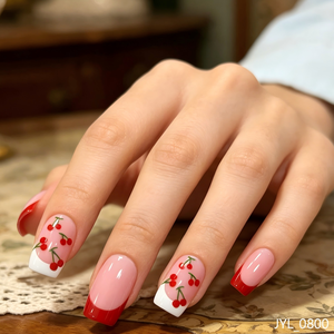 <span class=keywords><strong>Uñas</strong></span> Postizas Personalizables de ABS <span class=keywords><strong>Rosa</strong></span> Cereza, <span class=keywords><strong>Uñas</strong></span> Postizas <span class=keywords><strong>Cortas</strong></span> Cuadradas para Uso Diario - Product Image 1