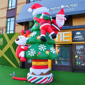 Arches gonflables d'arbre de Noël du <span class=keywords><strong>père</strong></span> Noël de vente chaude pour la décoration de fête de cour extérieure énergie électrique 3000 tr/min plastique - Product Image 3