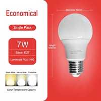 Ampoule LED à culot E27, ampoule à boule LED pour la maison, source de lumière à économie d'énergie à haut lumen, éclairage LED intérieur pour la maison