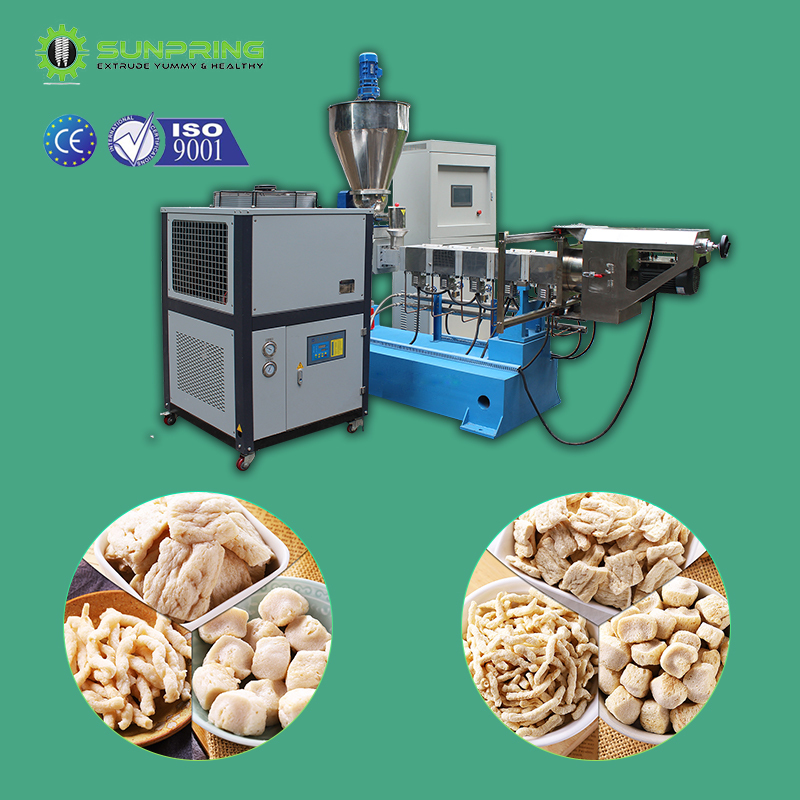 SUNPRING soya protein machine soya protein making machine soya chunks production process