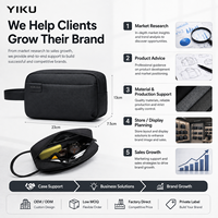 Tas Clutch Pria Custom YIKU, Dompet Kulit PU, Pouch Organizer Bisnis, Produsen OEM ODM, Supplier Label Pribadi