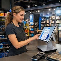 POS-терминал ZOLON WS16A с двумя экранами (15.6+11.6 дюймов), Windows 11, Intel I5, 8+128 ГБ SSD, Wi-Fi 6, кассовый аппарат, низкий MOQ (10 шт.)