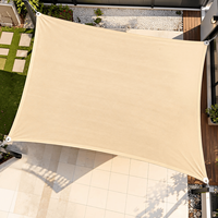 Voile d'ombrage rectangulaire en HDPE sur mesure, taux d'ombrage de 30% à 95%, coins renforcés pour patio, terrasse, jardin - Protection UV