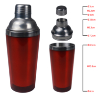 Kit de barman en métal, shaker à martini, kit de bar en acier inoxydable, shaker à cocktails, ensemble de mélangeurs à boissons