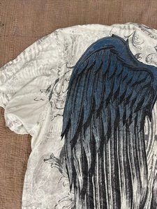 2000s <strong>Affliction</strong> Graphic T-Shirt Mens Large Grunge Wings New Fashion Style Couple Tops Pure Cotton Shirt - Product Image 5