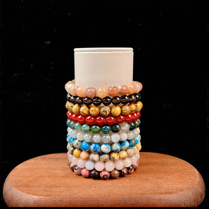 Bracelet en cristal de 8 mm en gros, bracelet ajustable, cadeaux, cornaline, quartz fumé, <span class=keywords><strong>labradorite</strong></span> pour la guérison - Product Image 4