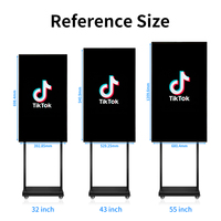 Équipement de diffusion en direct 55 pouces tout-en-un, grand kiosque de diffusion intelligent, écran tactile, téléprompteur vidéo pour TikTok OEM