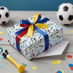 Papel de Regalo de Fútbol Azul y Verde con Diseño de Balón Deportivo, 23.4 Pies Cuadrados, Papel de Regalo para Niños, Adolescentes, Cumpleaños, Día del Padre - Product Image 5