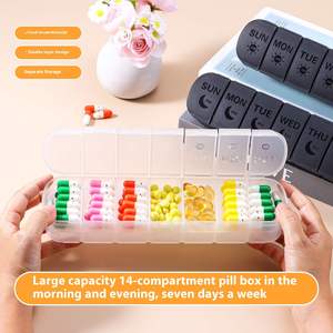 กล่องยาแบบใหม่ขายดี 14 ช่อง สองด้าน พร้อมฝาปิดสำหรับแบ่งยา - Product Image 4