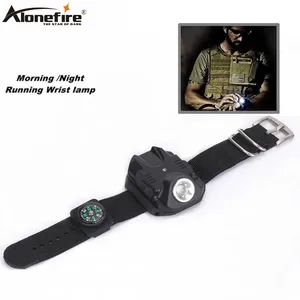 Alonefire M2211 XPE R2 LED Watch Portable Flashlight USB Charging Bright light Cool Wrist Sports Running lighting light Torch