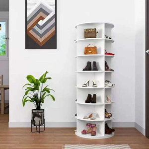 Moderno Exhibidor Giratorio de 360 Grados para Bolsos, Torre de Almacenamiento Redonda Tipo Carrusel, <span class=keywords><strong>Zapatero</strong></span> Giratorio para el Hogar - Product Image 3