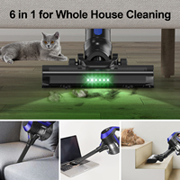 Aspirateur sans fil prêt à être expédié, 2 batteries, 80 minutes d'autonomie, moteur sans balais, portable, pour hôtel, poils d'animaux, tapis, sols, utilisation à sec