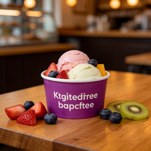 Custom Eco Friendly 2oz 3oz 4oz 5oz Pudding <b>Takeaway</b> Dessert <b>Container</b> Tub Disposable Packaging Paper Ice Cream Paper Cup - Product Image 2