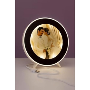 Espejo de Maquillaje Circular Personalizado con Marco para Fotos, Luz LED, Sublimación, Espejo de Hierro en Blanco para Fotos, Exhibición de Imágenes Personalizable - Product Image 5