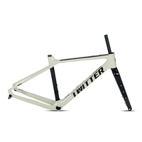 Cuadro de Carbono de Alta Calidad para Bicicleta de Gravel X Pro-caliber, Acabado Brillante, 1.45kg, Eje Pasante, Freno de Disco Interno