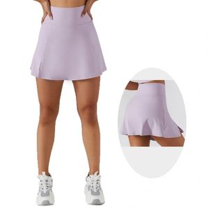 2 en 1 falda de tenis con abertura lateral Slim Fit bolsillos falda de Golf pantalones ropa de tenis para mujeres <span class=keywords><strong>Culottes</strong></span> - Product Image 6