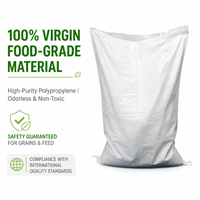Sacs en polypropylène tissé PP vides, conçus sur mesure, 5 kg, 10 kg, 25 kg, 50 kg, sacs en PP pour céréales, sacs d'emballage durables pour le riz, pour l'agriculture