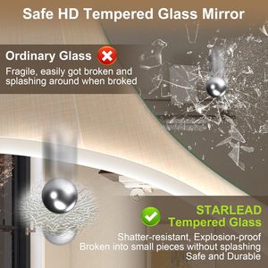 Miroir LED Rond Mural Moderne CF avec Haut-Parleur Bluetooth, Écran Tactile Intelligent, Lumière LED Argentée pour Salle <span class=keywords><strong>de</strong></span> Bain - Product Image 6