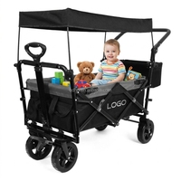 Chariot pliable multifonctionnel de grande capacité pour l'extérieur, chariot de camping pour l'extérieur