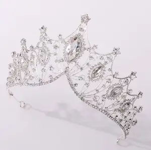 Tiaras de princesa, diadema de corona, joyería para el cabello de boda, Tiaras y coronas para mujer, tocado, accesorios de diadema de lujo