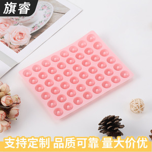 Mini Donut Chocolate Mold 48 Cavity Pink <b>Silicone</b> <b>Baking</b> Mold For Cake Making - Product Image 4