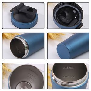 Gobelet isotherme en acier inoxydable à double paroi pour shaker de protéines, avec logo personnalisé, 17 oz et 25 oz, pour le sport et la gym - Product Image 2