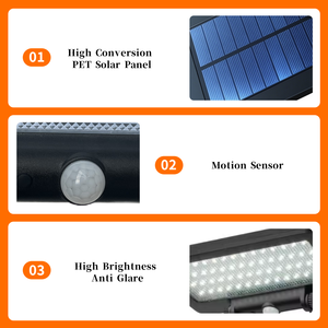 شمعدان جداري أسود كلاسيكي حديث صغير خارجي يعمل بالبطارية مصباح خارجي محمول لاسلكي للحدائق والفنادق مصباح جداري شمسي - Product Image 3