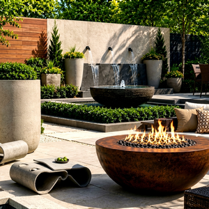 Modern <b>Tall</b> Iron Powder Coated Eco-Friendly Outdoor <b>Planters</b> for Entrance Decoration Patio Landscape Projects - Product Image 1