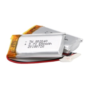 แบตเตอรี่ลิเธียมโพลิเมอร์แบบชาร์จได้ ความจุสูง 802040 650mah KC 3.7V - Product Image 2
