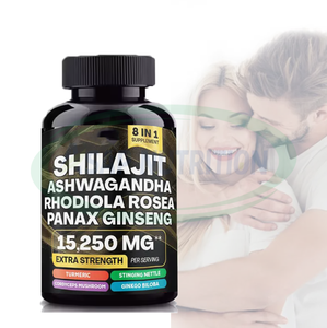 Capsules de Ginseng Complexe Shilajit Ashwagandha Curcuma Ginkgo Rhodiola Rosea Panax Capsule Tout en - Product Image 2