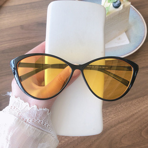 2025 Cat Eye Full Rim Metal Sunglasses for Eyeglasses UV400 Protection Comfortable White Large <b>Face</b> Thin Spicy Girl Vintage - Product Image 4