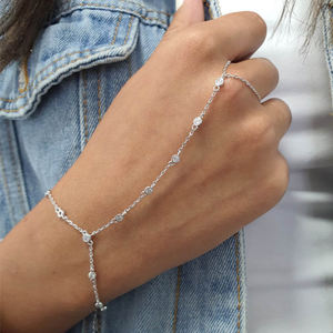 Pulsera <span class=keywords><strong>de</strong></span> Cadena <span class=keywords><strong>de</strong></span> Mano Simple <span class=keywords><strong>de</strong></span> Acero Inoxidable Chapada en <span class=keywords><strong>Oro</strong></span> <span class=keywords><strong>de</strong></span> 18K <span class=keywords><strong>para</strong></span> Niñas, Joyería <span class=keywords><strong>de</strong></span> Boda, Pulsera Impermeable <span class=keywords><strong>para</strong></span> Mujer - Product Image 5